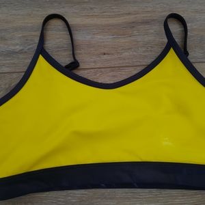 EUC Zyia Neon Yellow Metallic Bra- Large